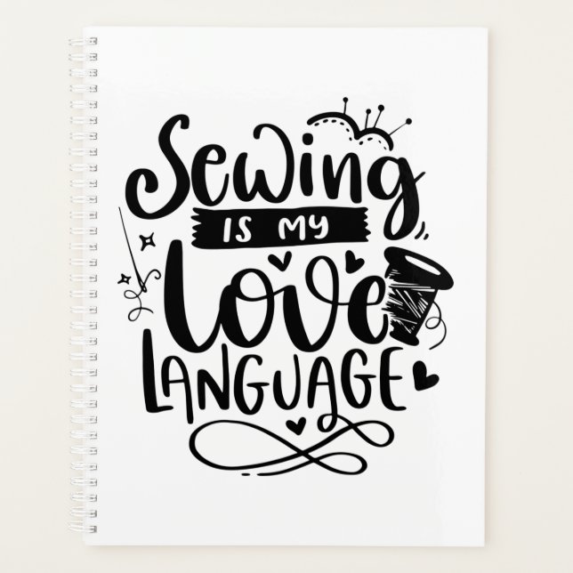 Agenda Costura É Minha Língua De Amor (Frente)