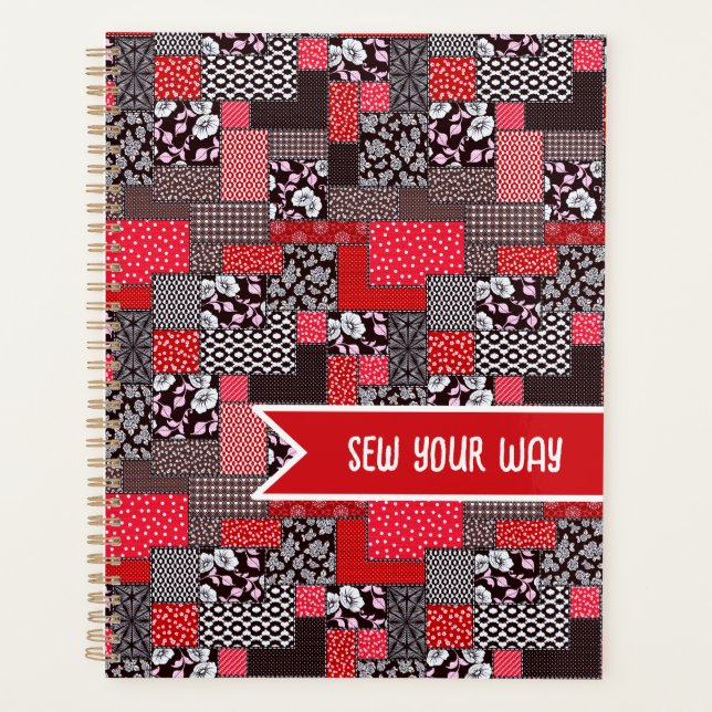 Agenda Costura Personalizada Remendo Costure à Sua Maneir (Frente)