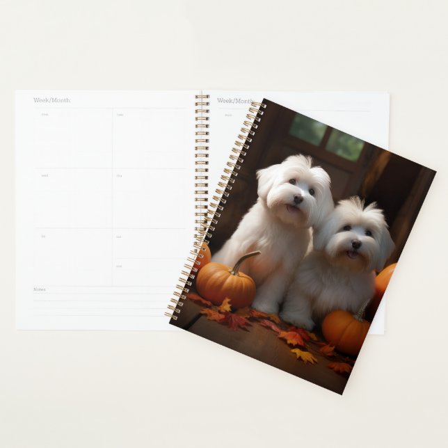 Agenda Coton De Tulear Puppy Autumn Delight Pumpkin (Exibição)