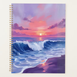 Agenda Cotton Candy Cove | Pink Ocean Watercolor Painted