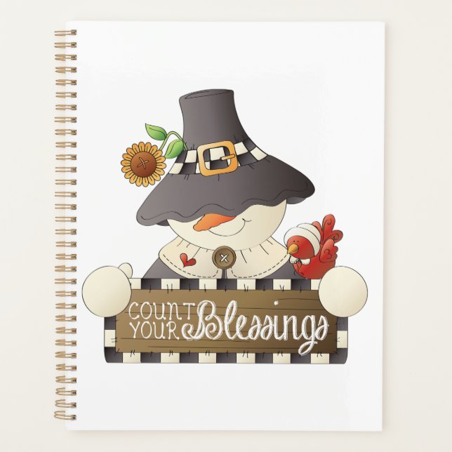 Agenda Count Your Blessings Snowman Pilgrim (Frente)