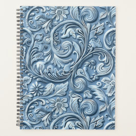 Agenda Couro azul-claro elegante