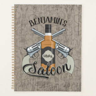 Agenda Cowboy Revolver Gun Whiskey Saloon