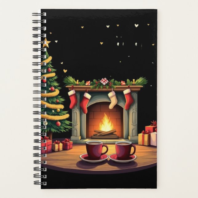 Agenda Cozy Christmas Eve Fireplace Scene | Nostalgic  (Frente)