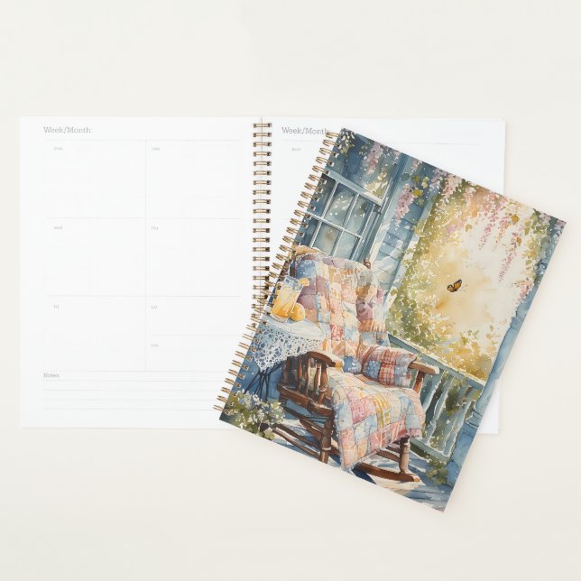 Agenda Cozy Porch com Quilt e Lemonade Charm (Exibição)