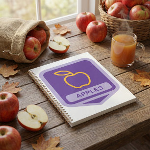 Agenda Crachá de Fruta de maçã roxa
