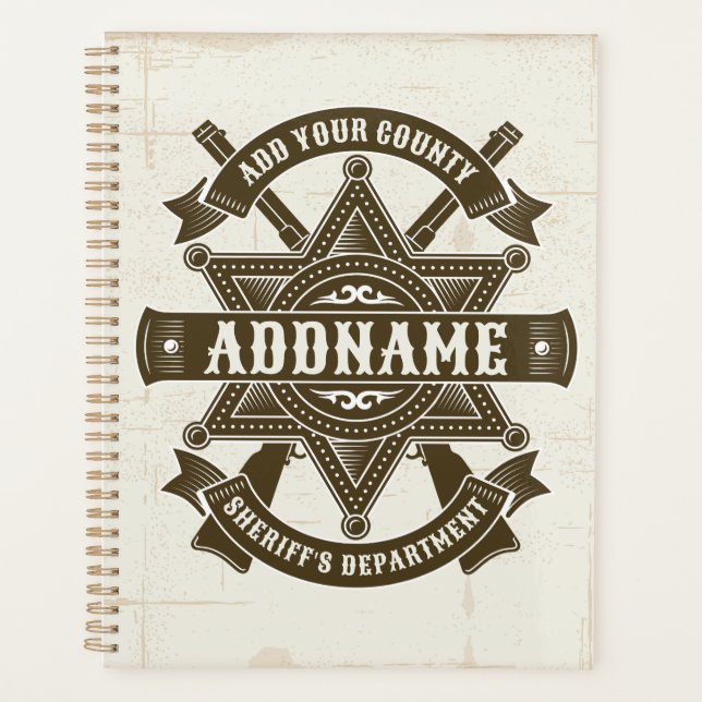 Agenda Crachá de fuzis-adjuntos do Xerife Oeste Personali (Frente)