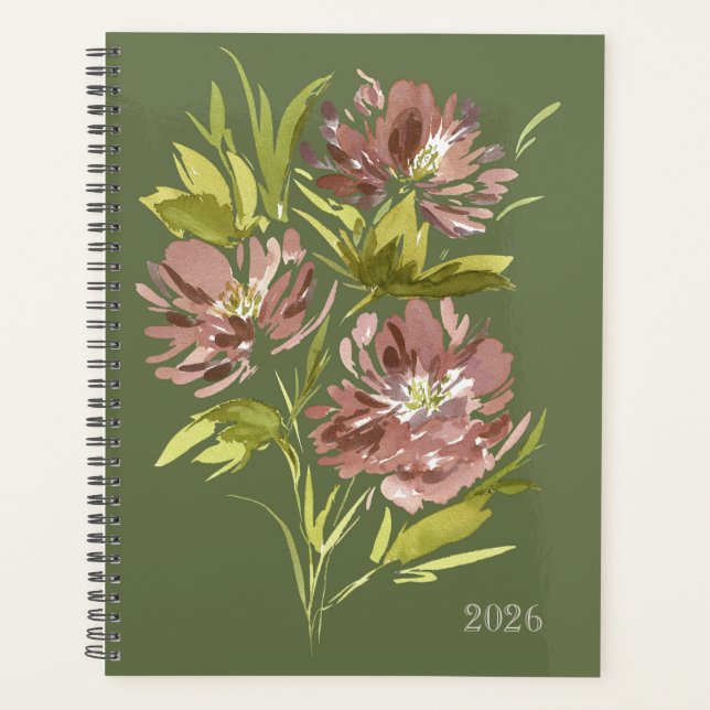 Agenda Cranberry floral (Frente)