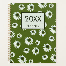 Agenda Cream Echinacea Grass Green Floral Pattern 2026