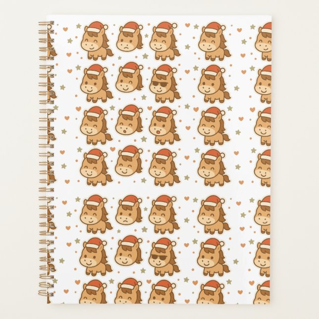 Agenda Create a cute horse wearing a tiny Christmas hat (Frente)