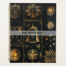 Agenda Create Your Own Elegant Gold Mystical Patchwork