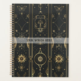 Agenda Create Your Own Elegant Gold Mystical Stripes