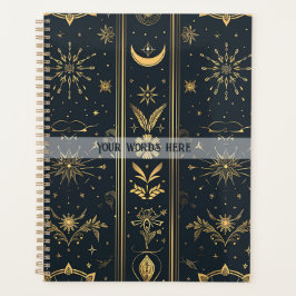 Agenda Create Your Own Elegant Gold Nature Magic Stripes