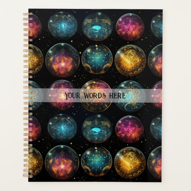 Agenda Create Your Own Magical Mystical Orbs Black (Frente)
