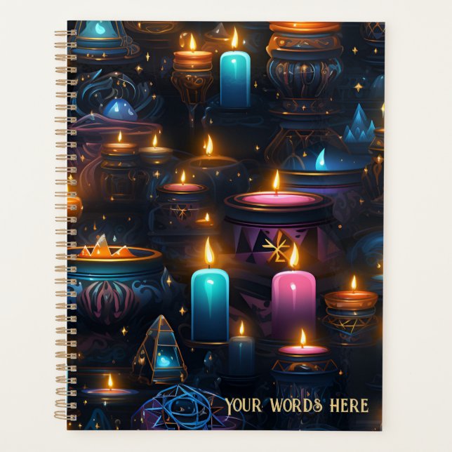 Agenda Create Your Own Occult Candles & Cauldrons Blue (Frente)