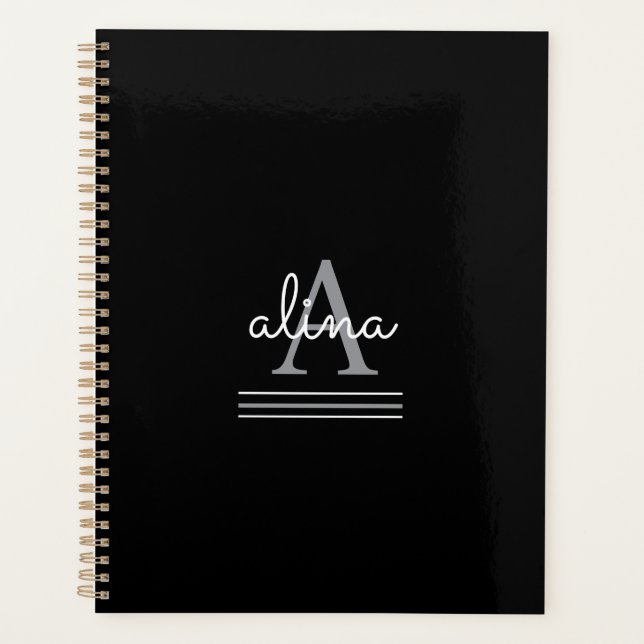 Agenda Create Your Own Personalize Monogram Spiral  (Frente)