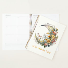Agenda Create Your Own Sunny Floral Crescent Moon