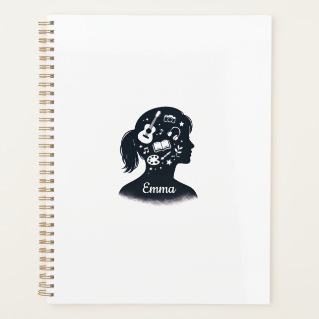 Agenda Creative Mind Silhouette | Personalized Artistic  (Frente)