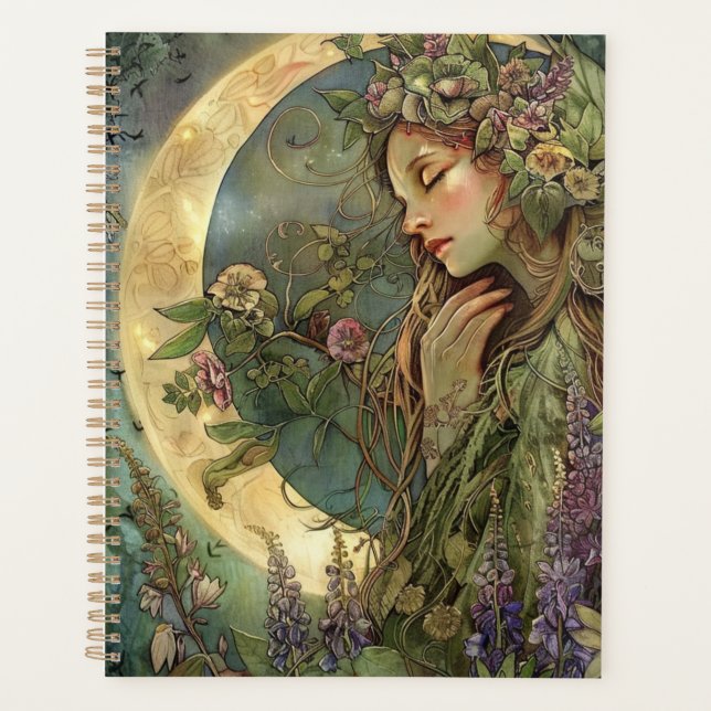 Agenda Crescent Moon Ostara Planner (Frente)