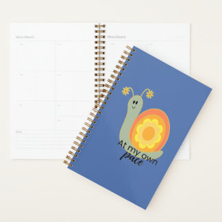 Agenda Criança Flor Groovy Caracol No Meu Próprio Ritmo P