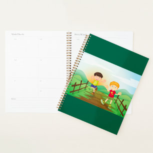 Agenda Crianças Felizes Brincando Lá Fora