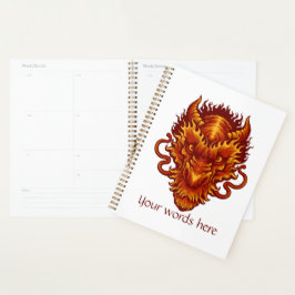 Agenda Crie a sua cabeça de dragão vermelho