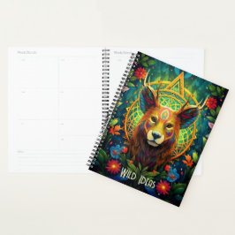 Agenda Crie O Seu Próprio Deer Floral Pronghorn