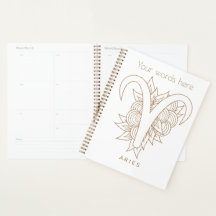 Crie o seu próprio Elegante Dourado e branco Aries