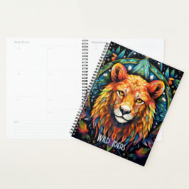 Agenda Crie o seu próprio espíritos animal Lion Mosaico