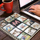 Agenda Crie o seu próprio Planeador de Colagem de Fotogra<br><div class="desc">Crie seu próprio planejador anual monograma personalizado de colagem de fotos. Apresentando 11 fotos quadradas de sua escolha em um plano de fundo preto que pode ser alterado para qualquer cor usando a ferramenta 'personalizar mais'.</div>