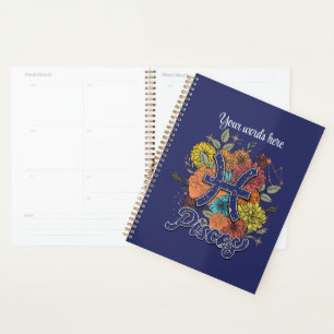 Agenda Crie os seus próprios Peixes Ingleses Zodiac