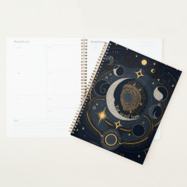 Agenda Crie seu prata e Lunar Celestial Dourado