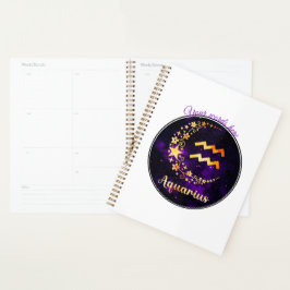 Agenda Crie seu próprio Aquário Celestial Roxo Zodiac