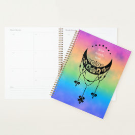 Agenda Crie seu próprio arquivo Boho Moon Silhouette