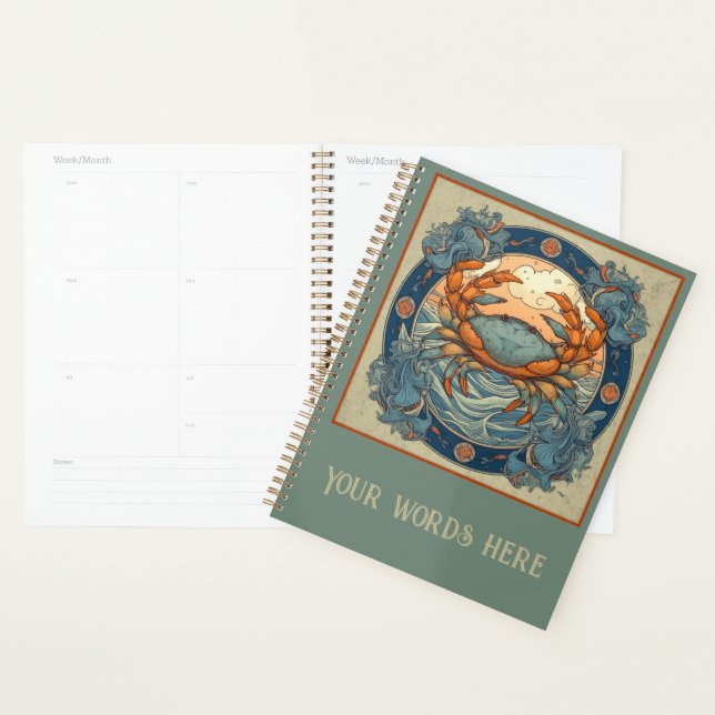 Agenda Crie seu próprio Cancer de Arte Nova Zodiac (Exibição)