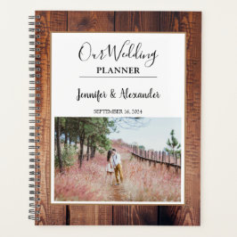 Agenda Crie seu próprio casamento de fotos de madeira rus
