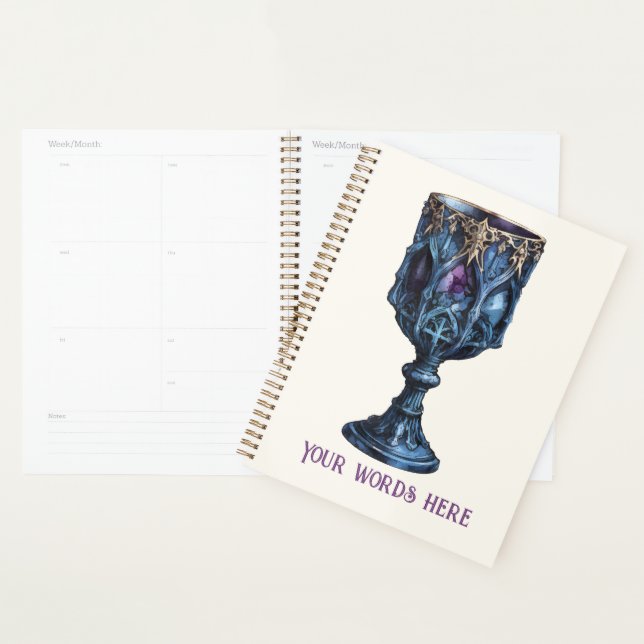 Agenda Crie seu próprio Chalice de Pedra Azul Gótico Escu (Exibição)