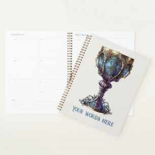 Agenda Crie seu próprio Chalice Dourado Azul e Roxo