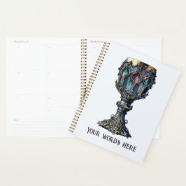 Agenda Crie seu próprio Dourado Chalice Azul