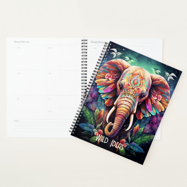 Agenda Crie Seu Próprio Elefante da Selva Boho (Exibição)
