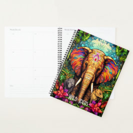 Agenda Crie Seu Próprio Elefante Floral Tribal