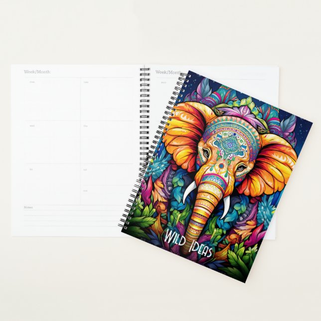 Agenda Crie seu próprio elefante tribal Boho (Exibição)