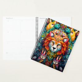 Agenda Crie Seu Próprio Lobo Tribal Boho