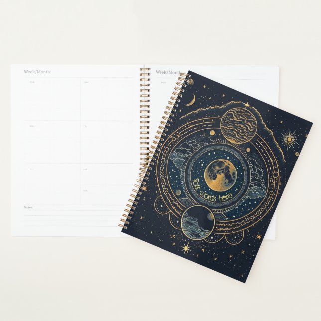 Agenda Crie seu próprio Lunar Azul e Dourado Celestial (Exibição)