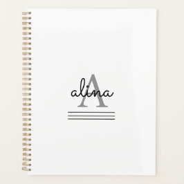Agenda Crie Seu Próprio Monograma Espiral Personalizado