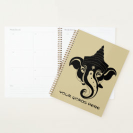 Agenda Crie seu próprio preto e Dourado Ganesh