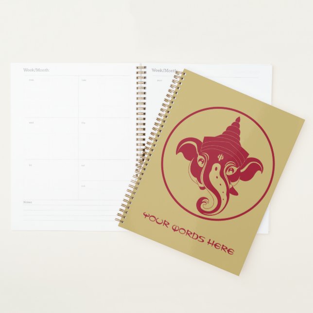 Agenda Crie seu próprio Red & Dourado Ganesh (Exibição)