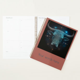 Agenda Crie sua própria astrologia mística Taurus Zodiac