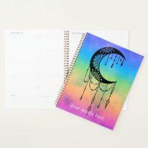 Crie sua própria Boho Mandala Moon Silhouette