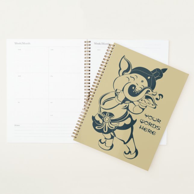 Agenda Crie Sua Própria Flauta Verde E Dourada Ganesh (Exibição)